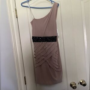 B DARLIN one-shoulder cocktail dress